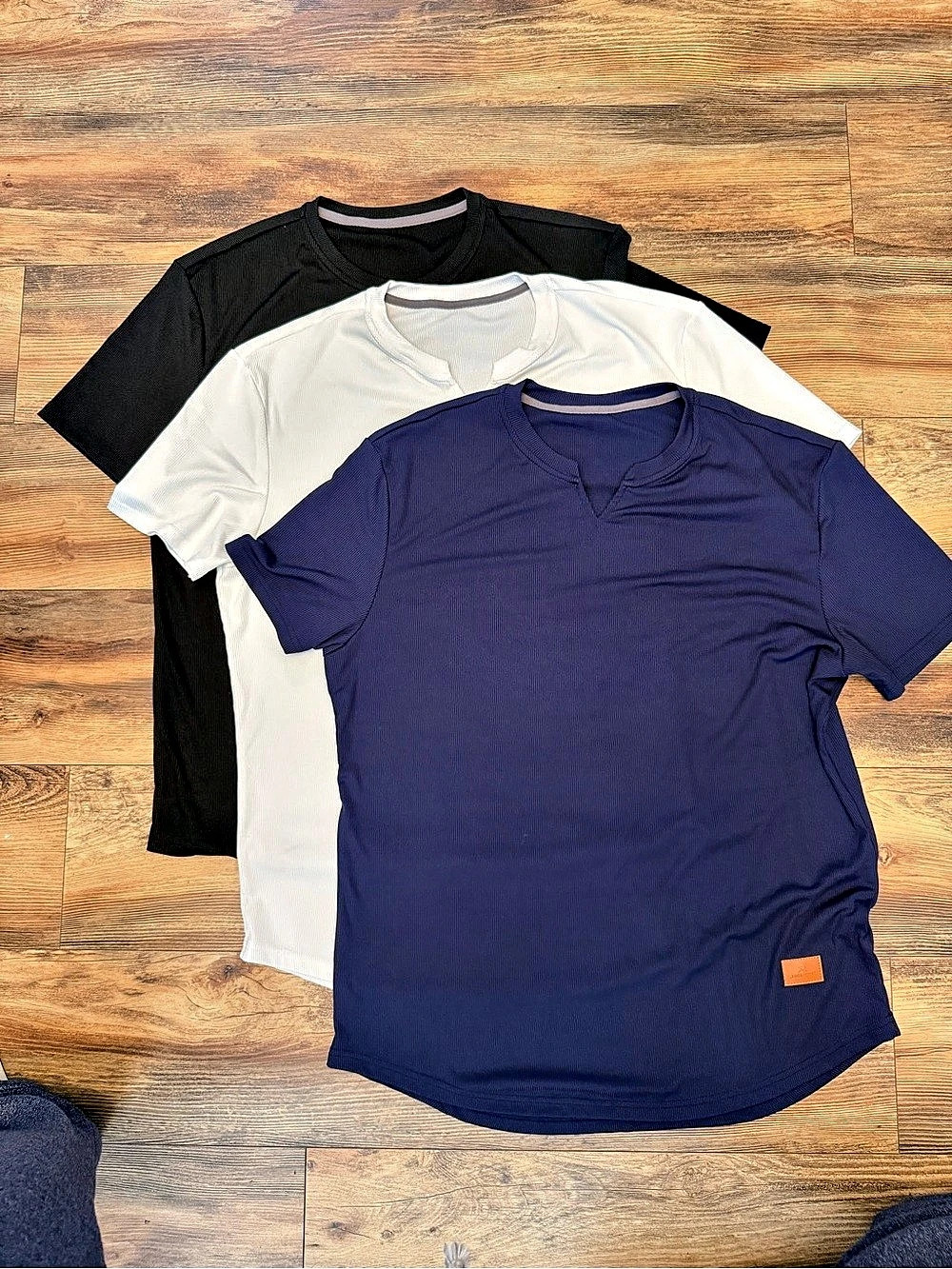 J.M.ERR Men's Short Sleeve Shirts 3-Pack Blue White Black Like New